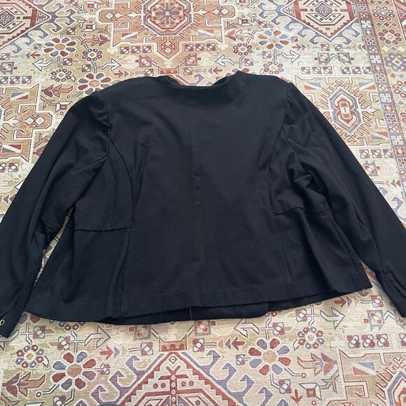 Lane Bryant women’s full zip moto style stretch blazer jacket black size 28 4XL - Picture 8 of 10